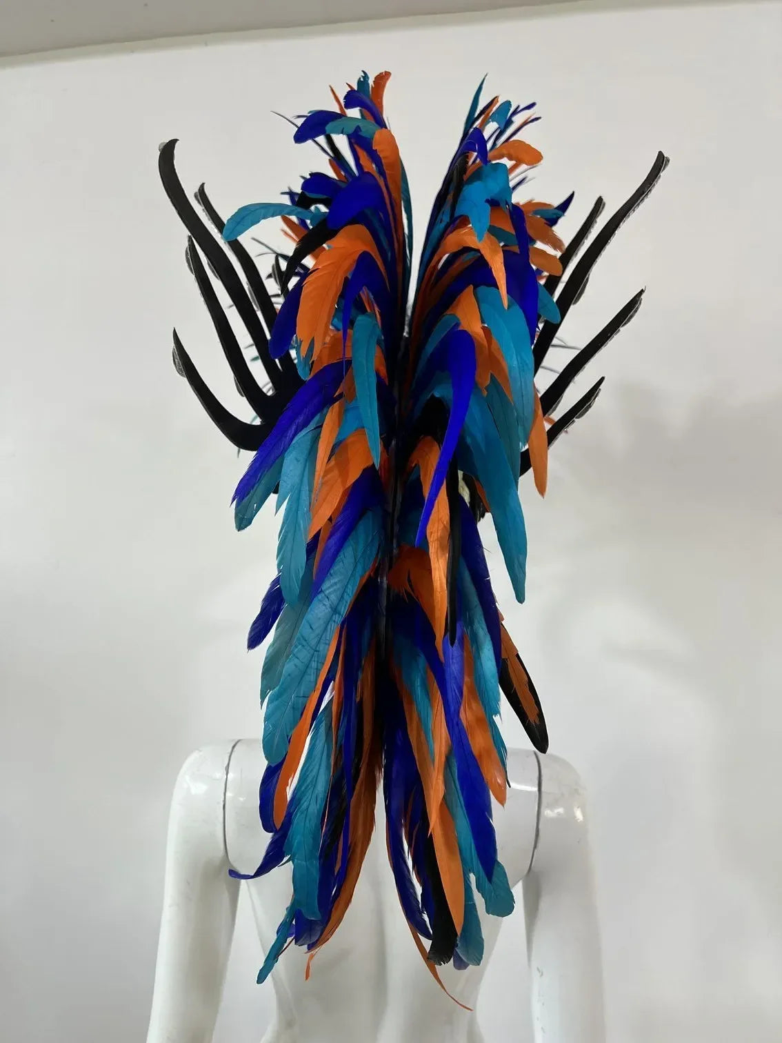 The Stardust Dynasty – Majestic Velvet & Feather Samba Masquerade Crown