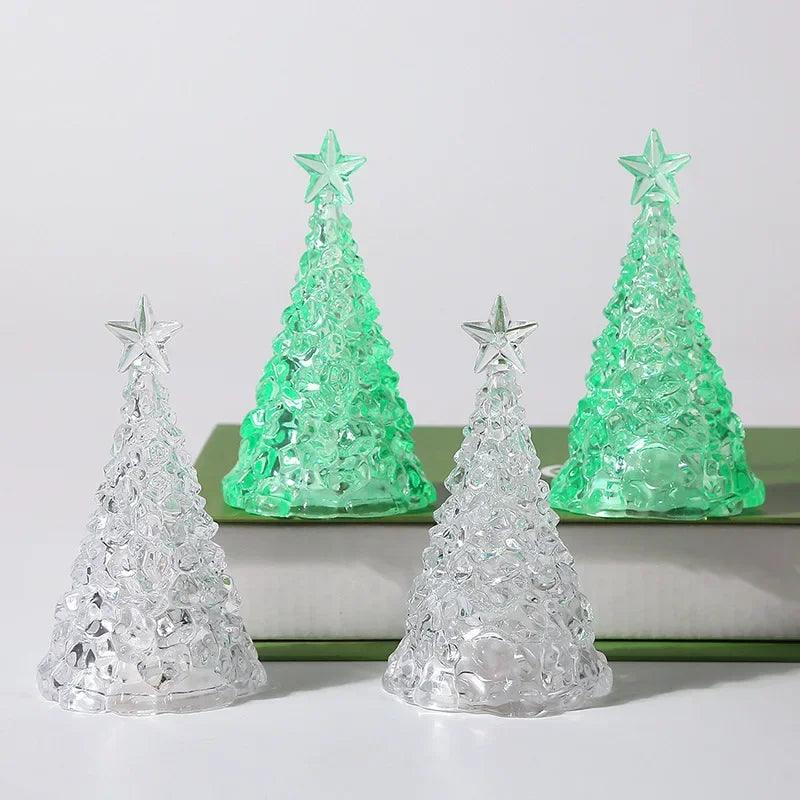 4.1 in LED Crystal Christmas Tree Night Light