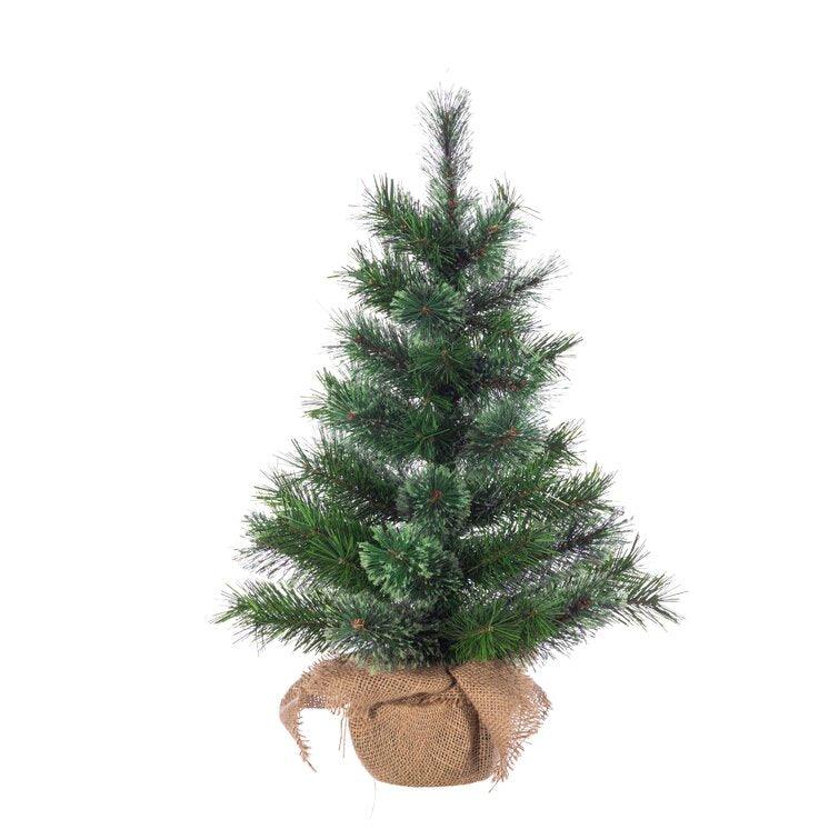 Set Of 2 Un-Lit 30-Inch Pistol Pine In Burlap Bag Base (Set of 2)