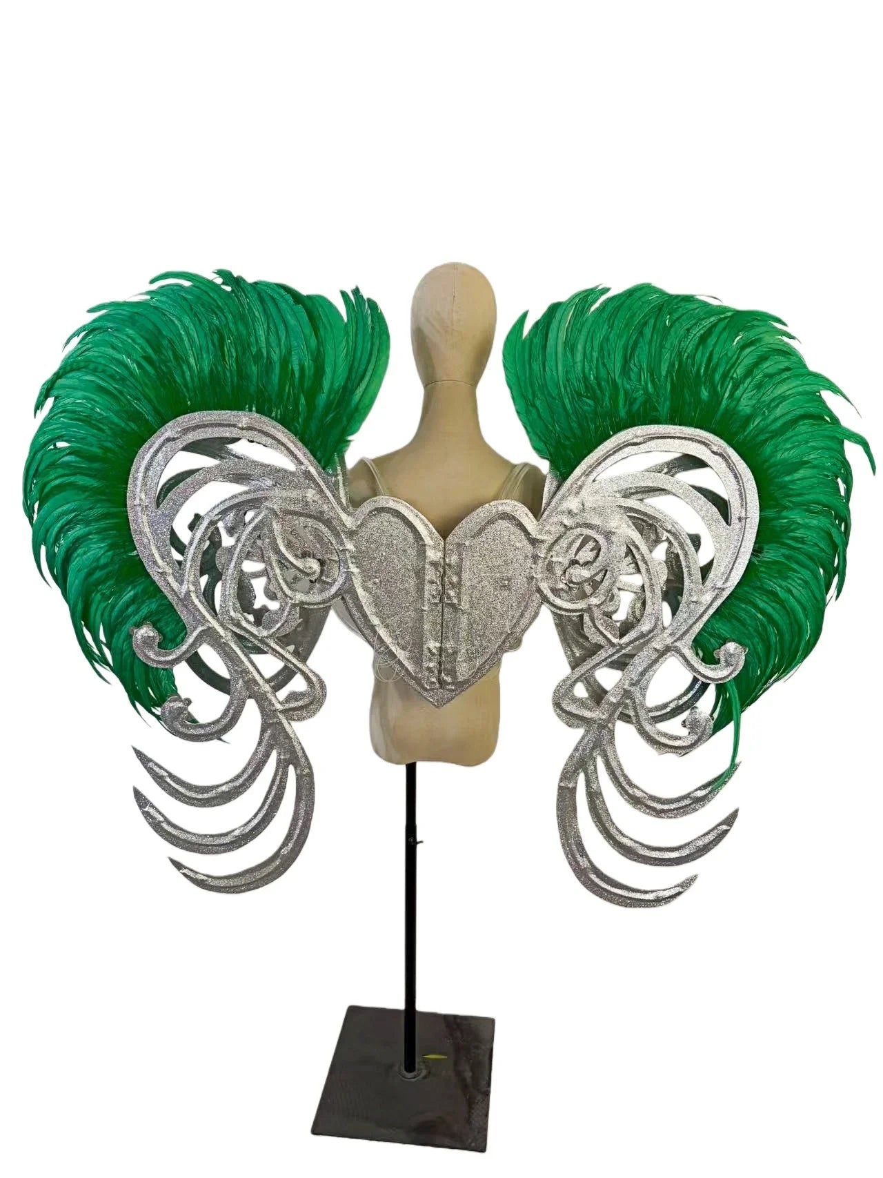 The Stardust Phoenix Wings – Deluxe Feathered Samba Backpiece & Stage Wings