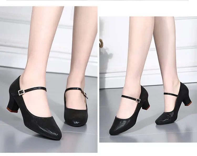 The Stardust Darling Mary Jane – Classic Block Heel Practice Shoe