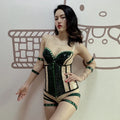 The Stardust Siren Rhinestone Corset Set – Luxury 2-Piece Cabaret Costume