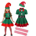Kids Christmas Elf Costume Set – Santa Claus Festive Outfit
