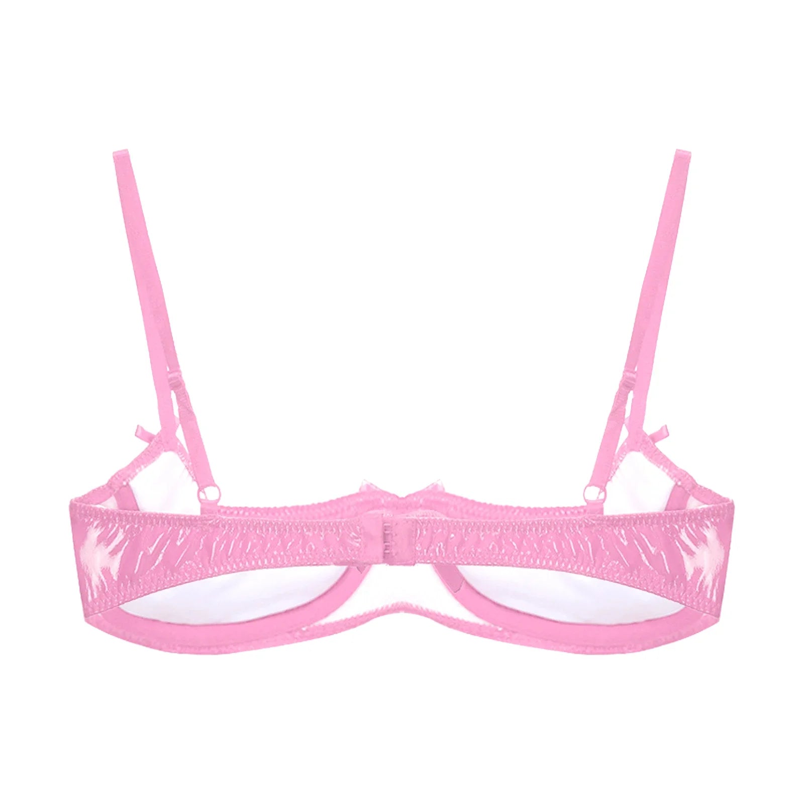 Patent Leather Underwired Open-Cup Bra