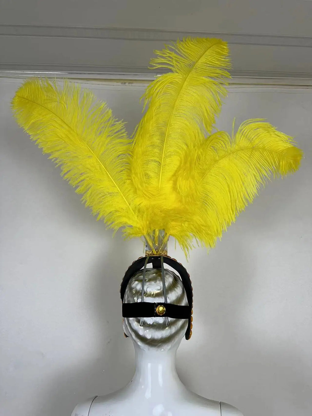 The Stardust Azure Sovereign – Royal Blue Feather Samba Carnival Headdress