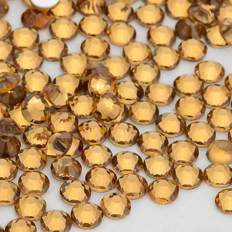 SS3-SS30 Yellow Series Non-Hotfix Glass Flat Back Rhinestones
