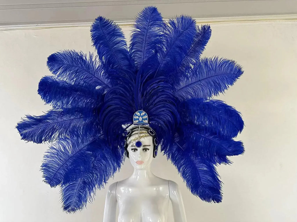 The Stardust Samba Enchantment – Exquisite Feathered Dance & Stage Headdress