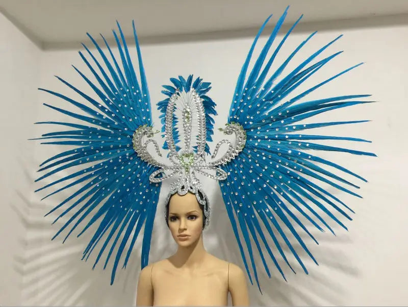 The Stardust Tropicana Samba Crown – Feather & Rhinestone Stage Headdress