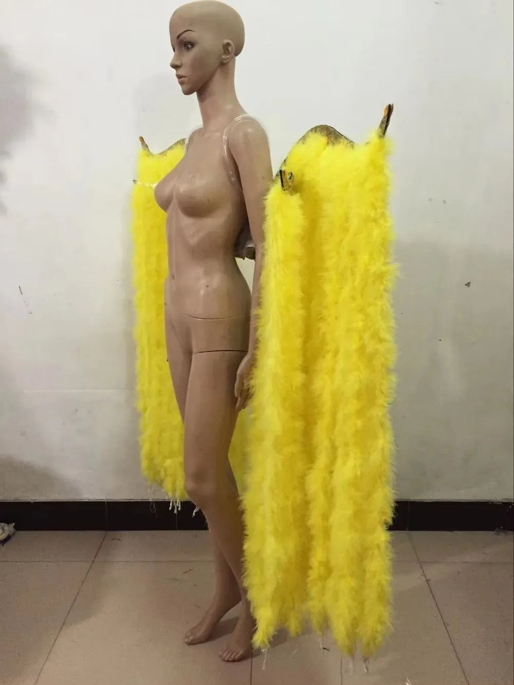 Large Feather Wing Backpiece with Shoulder Straps