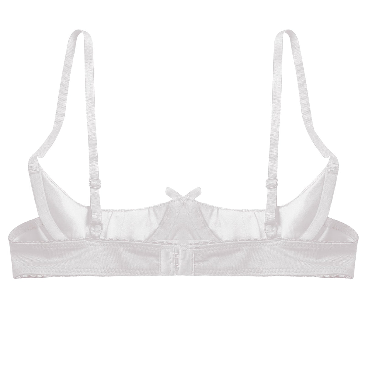 Satin Underwire Half-Cup Push-Up Bra