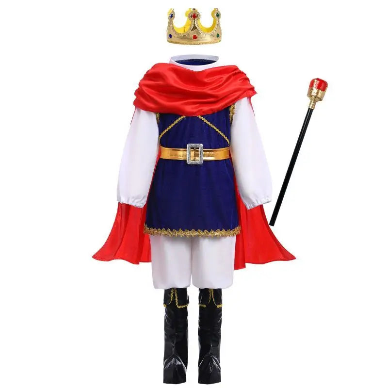 Boys King Carnival Costume 7 Piece – Royal Prince Outfit
