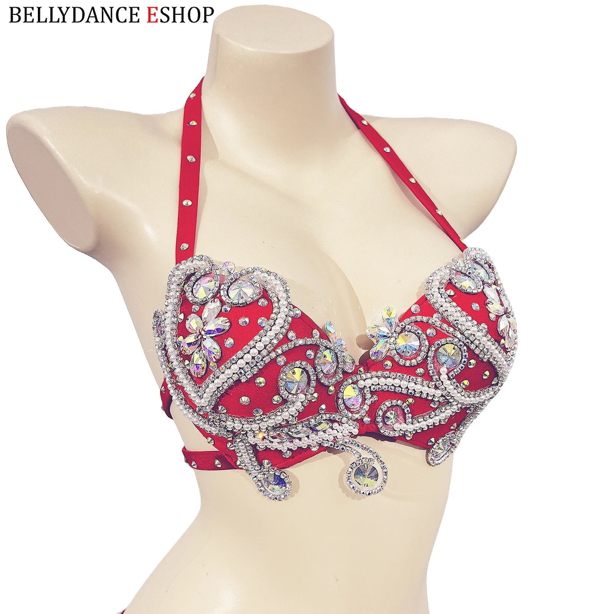 The Stardust Oasis Sirena – Deluxe Crystal & Beaded Belly Dance Bra & Belt 2-Piece Costume Set
