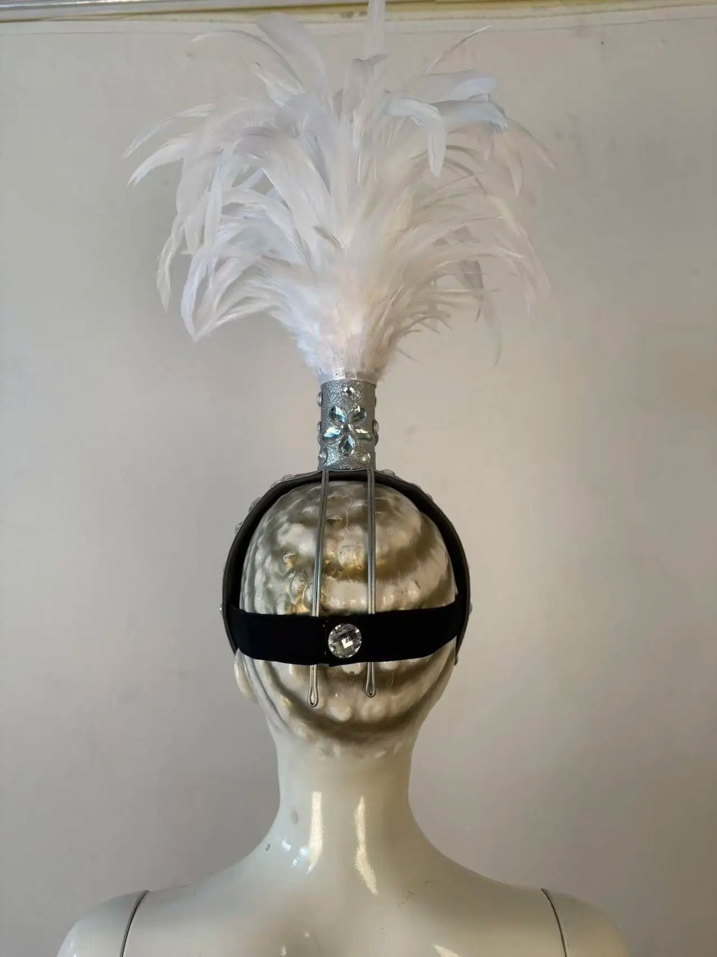 The Stardust Empress – Deluxe Feathered Samba & Carnival Crown
