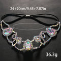 Geometric Rhinestone Thigh Chain – Elastic Crystal Leg Jewelry for Festivals, Raves & Clubwear