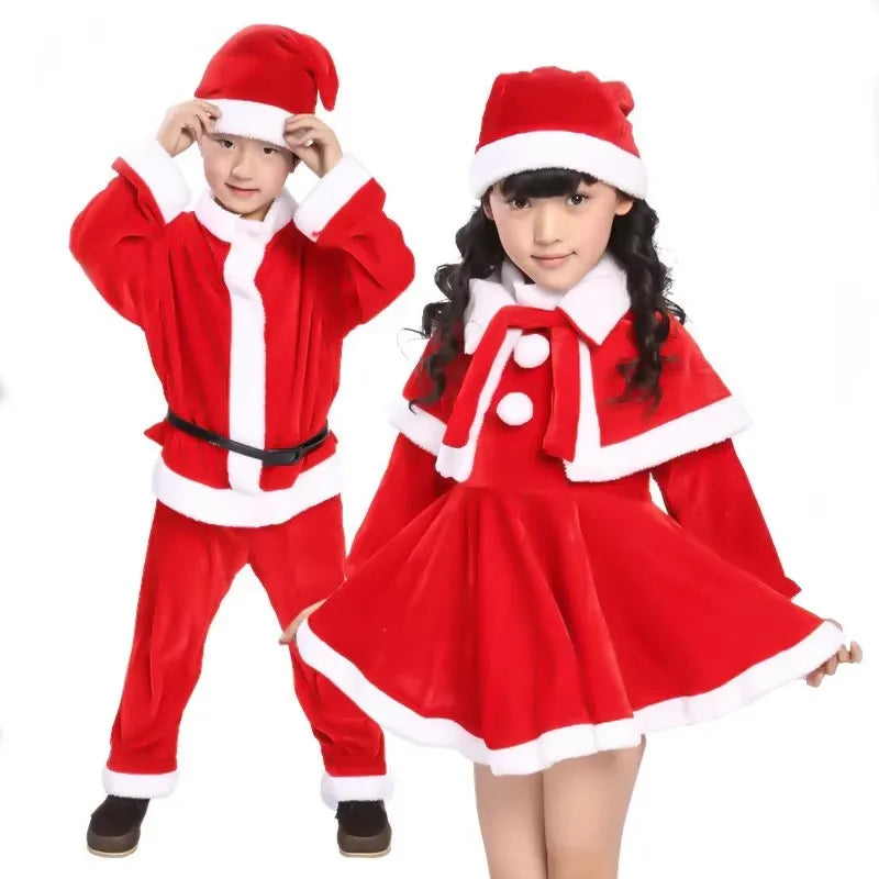 Kids Christmas Santa Role Play Suit – Winter Party Costume Set