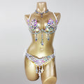 Dazzling Samba Carnival Rhinestone Bikini Set & Belly Dance Stage Costume