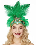 1920s Crystal Feather Flapper Headband for Women