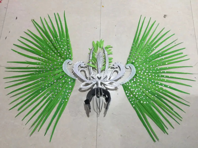 The Stardust Tropicana Samba Crown – Feather & Rhinestone Stage Headdress
