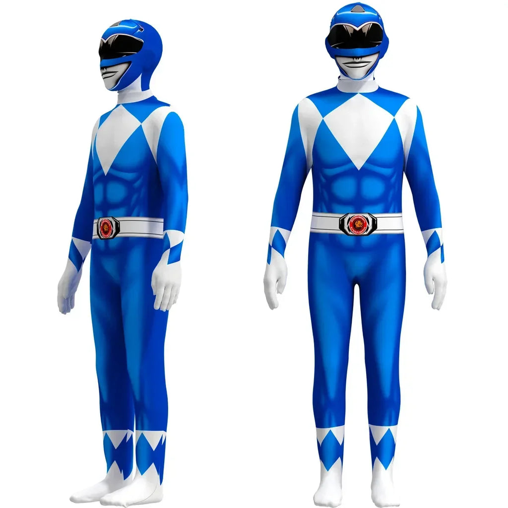 Power Samurai Sentai Rangers Costume – Superhero Cosplay Jumpsuit