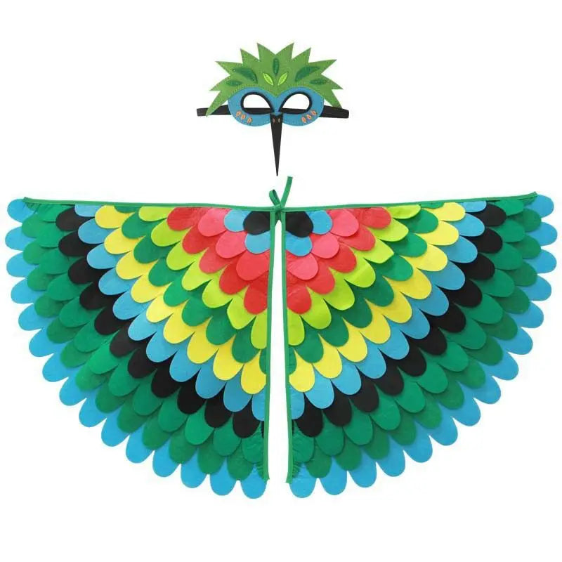 Kids Bird Cosplay Costume Wings Cape with Mask – Animal Outfit