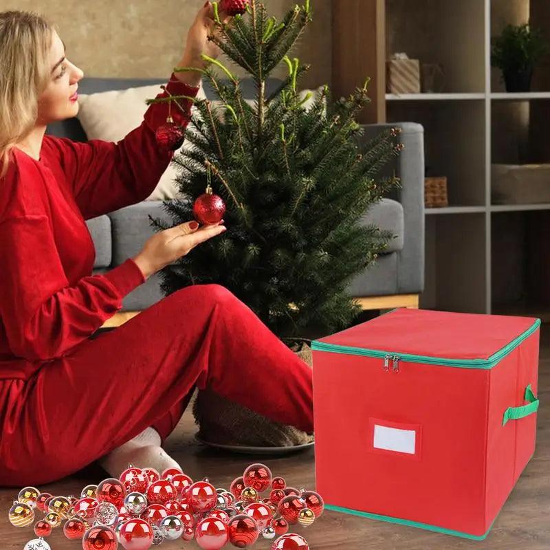 Red Christmas Compartment Storage Container
