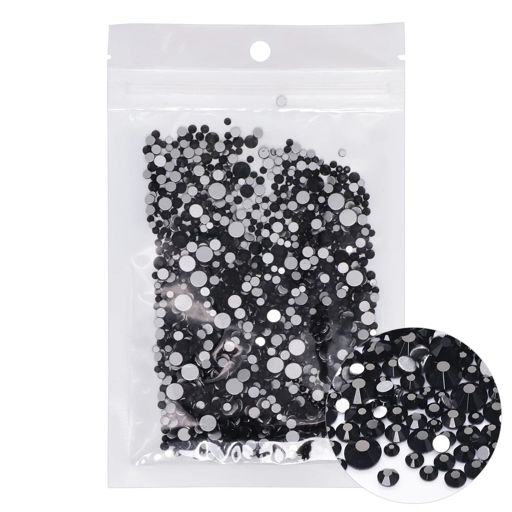 1440PCS SS3-SS20 Mix Size Non-Hotfix Glass FlatBack Rhinestones