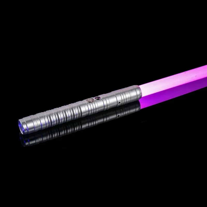 RGB Metal Lightsaber Rechargeable LED Cosplay Light Sword with Sound Effects