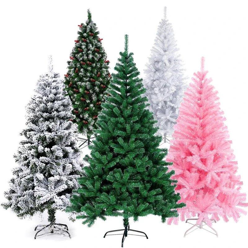 4/5/6ft Artificial Christmas Pine Tree - PVC, Eco-Friendly with Sturdy Metal Stand
