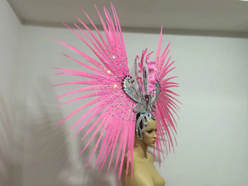 The Stardust Tropicana Samba Crown – Feather & Rhinestone Stage Headdress