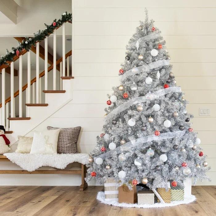 Silver Artificial Fir Christmas Tree