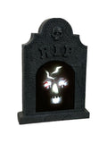 Sound Activated Illuminated Skull Tombstone
