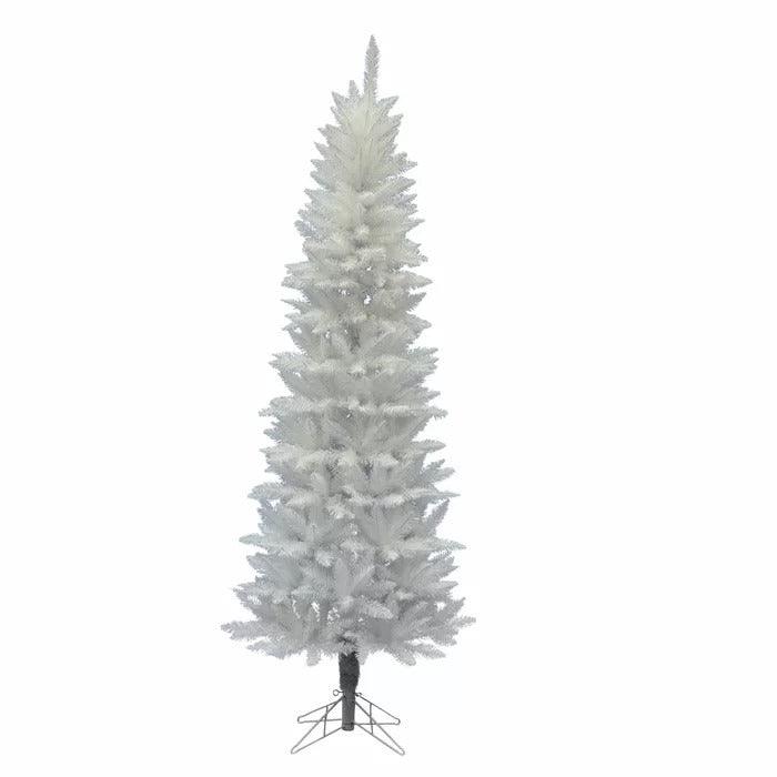 7.5 ft Sparkle White Spruce Pencil Unlit Christmas Tree