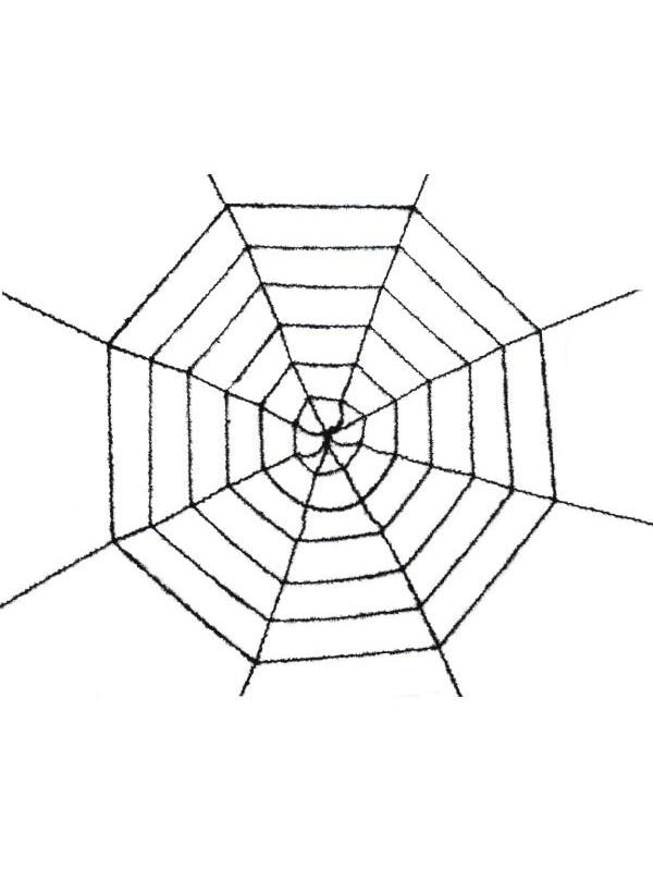 Black Tinsel Spider Web