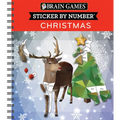 Brain Games - Sticker by Number: Christmas (28 Images to Sticker - Reindeer Cover): Volume 1 - Spiral
