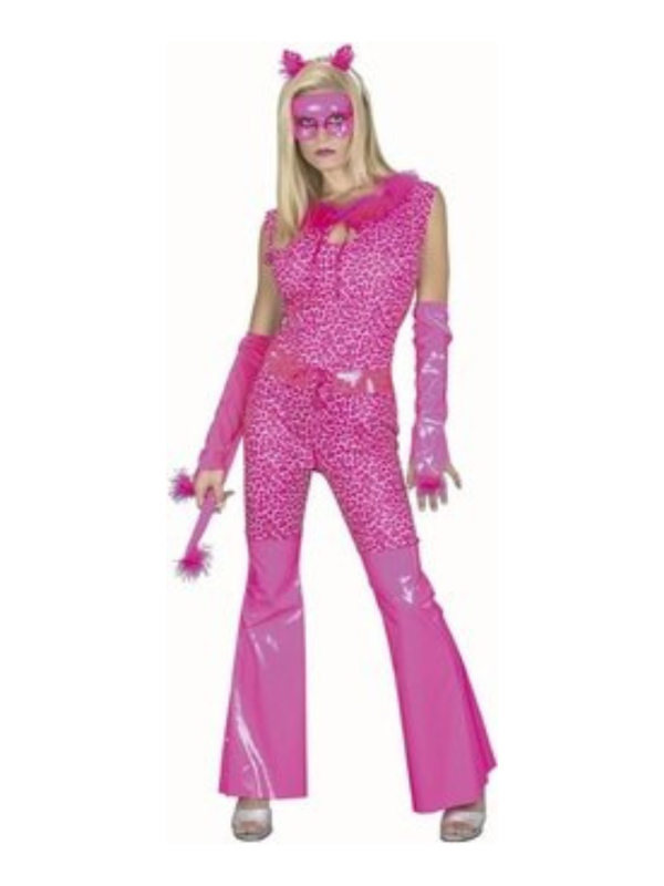 Adult Pink Cat Suit Costume