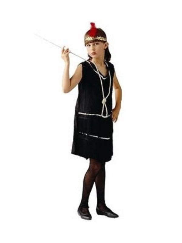 Child Deluxe Black Flapper Dress Costume