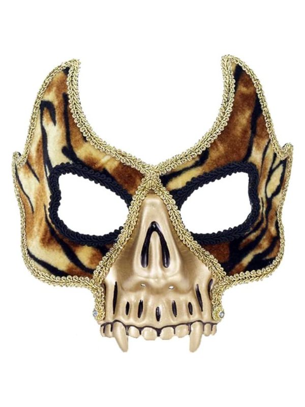 Venetian Skull Mask Gold/Black