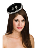 Women's Black Silver Mini Hat Costume Accessory