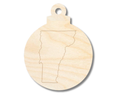 Unfinished Wood Etched Vermont Ornament Shape | Paint By Line Crafts | up to 30" DIY