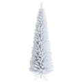 Costway 7 Feet Unlit Artificial Slim Christmas Pencil Tree with Metal Stand-7 ft