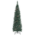 Costway Snowy Artificial Pencil Christmas Tree with Pine Cones-5 ft
