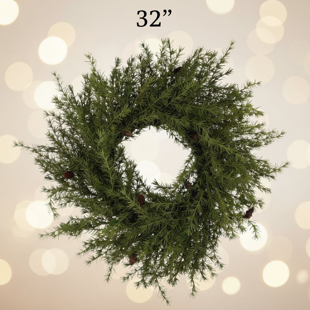 Ming Pine Wreath, 2 Size Options