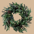 24" Eucalyptus, Berry and Pine Wreath