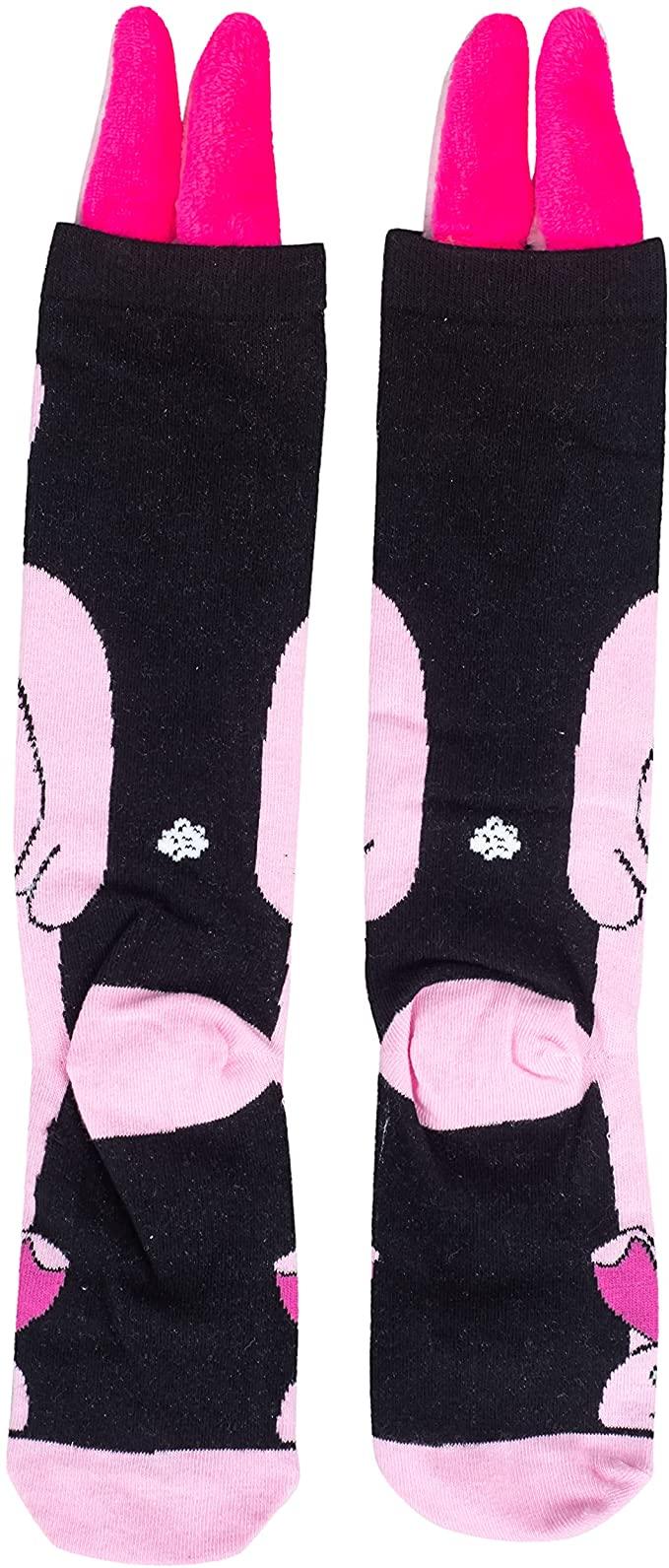 A Christmas Story Movie Ralphie Pink Bunny Socks 3D Ears Holiday Gift