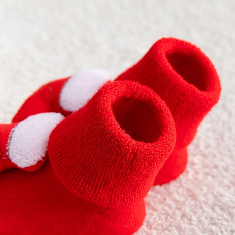 1 Pair Baby Boys & Girls Anti-Skid Floor Socks - Cartoon Doll Christmas Socks for Toddlers & Children | Cute & Trendy Design