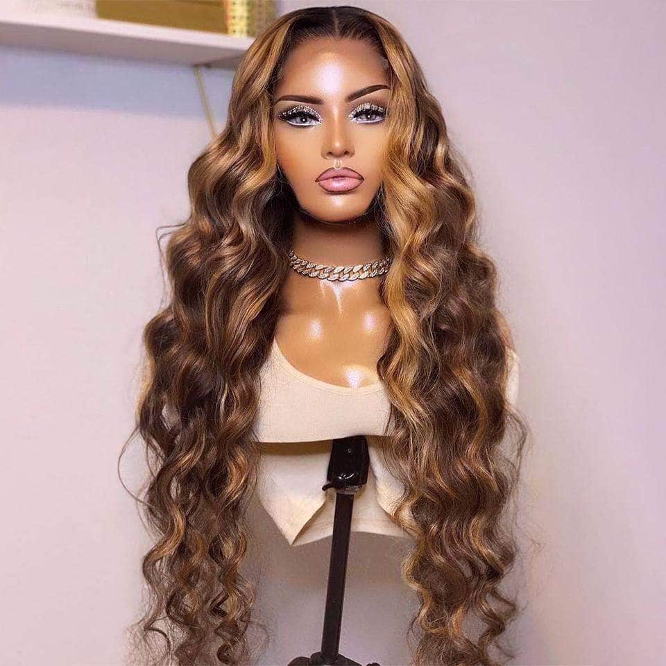 Fashion Highlights Blonde Body Wave Human Hair Wig