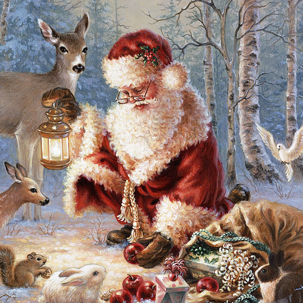 Abundance of Joy Art Wooden Wall Art by D Gelsinger - Christmas Santa and Snowman Decor - 95601B-0104