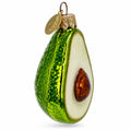 Shiny Avocado Glass Christmas Ornament