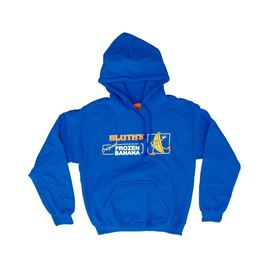 AD Bluth's Frozen Banana Adult Unisex Blue Hooded Sweatshirt