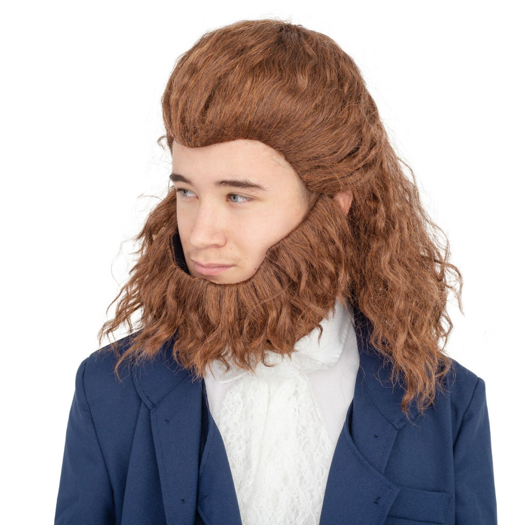 Adult Beast Movie Halloween Cosplay Costume Wig and Beard Set